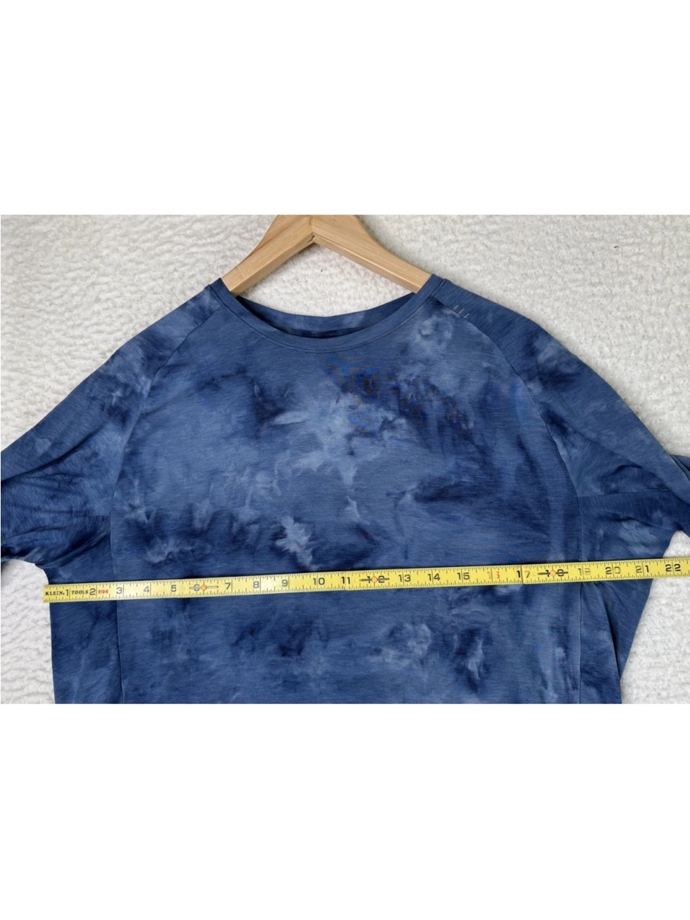 Lululemon Always Agile Short Sleeve Shirt Diamond Dye Navy Men's Size Large - Picture 9 of 10